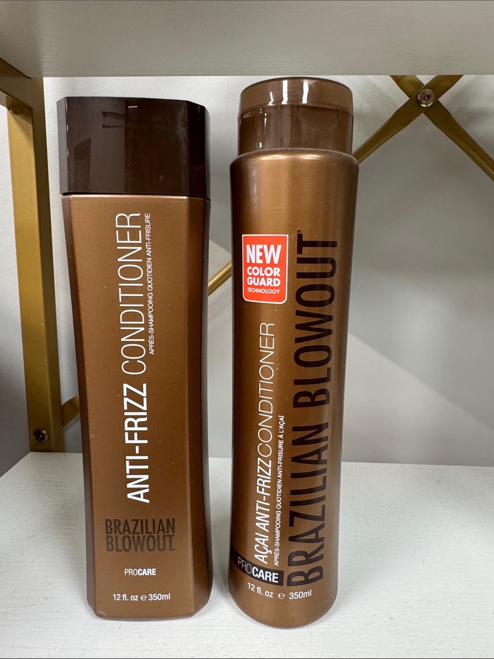 Brazillian Blowout Anti-Frizz Conditioner set of 2 different packaging 12 oz ##